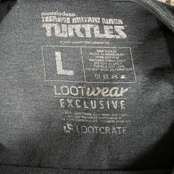 TMNT Teenage Mutant Ninja Turtles Shirt Mens Large Black Lootwear Exclusive - Picture 4 of 11